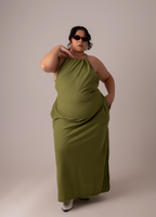 vestido comfy | vestido costas abertas com fenda lateral