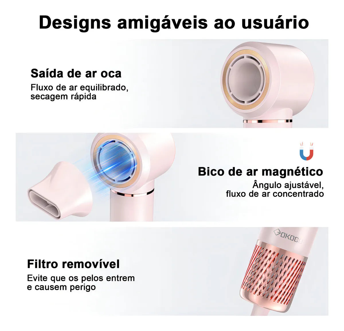 Escova Secadora 5 Em 1 Profissional