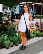 vestido sossego curto | vestido reto de viscolinho