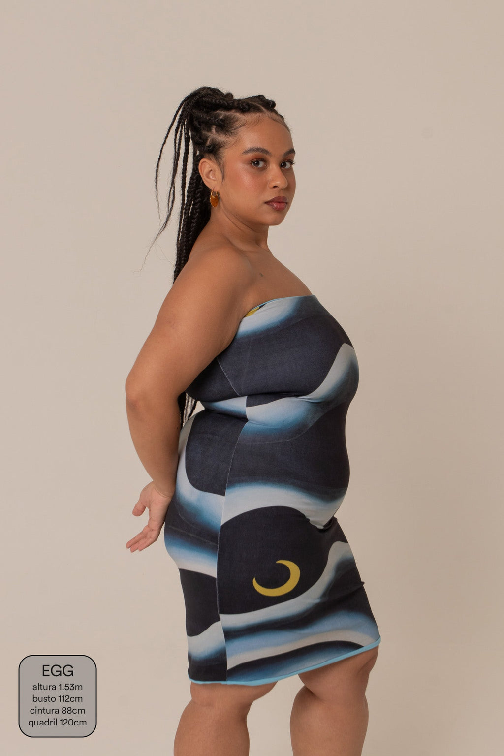 vestido brasileiro | vestido sem alças dupla face