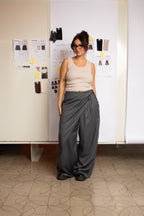 calça-saia de alfaiataria chefa