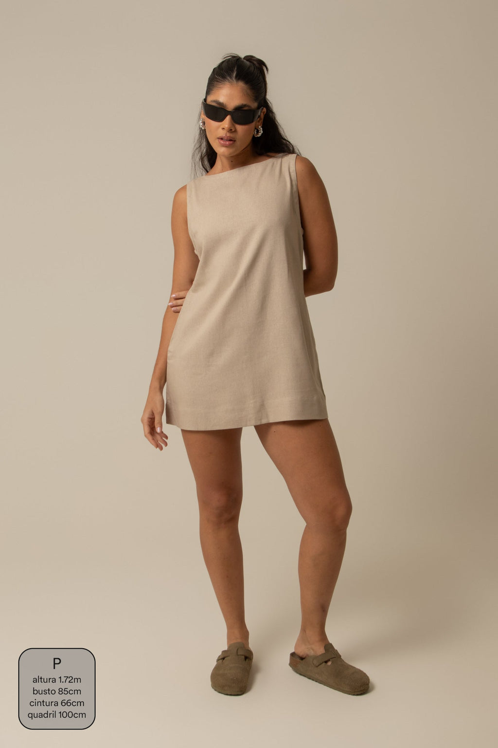 vestido sossego curto | vestido reto de viscolinho