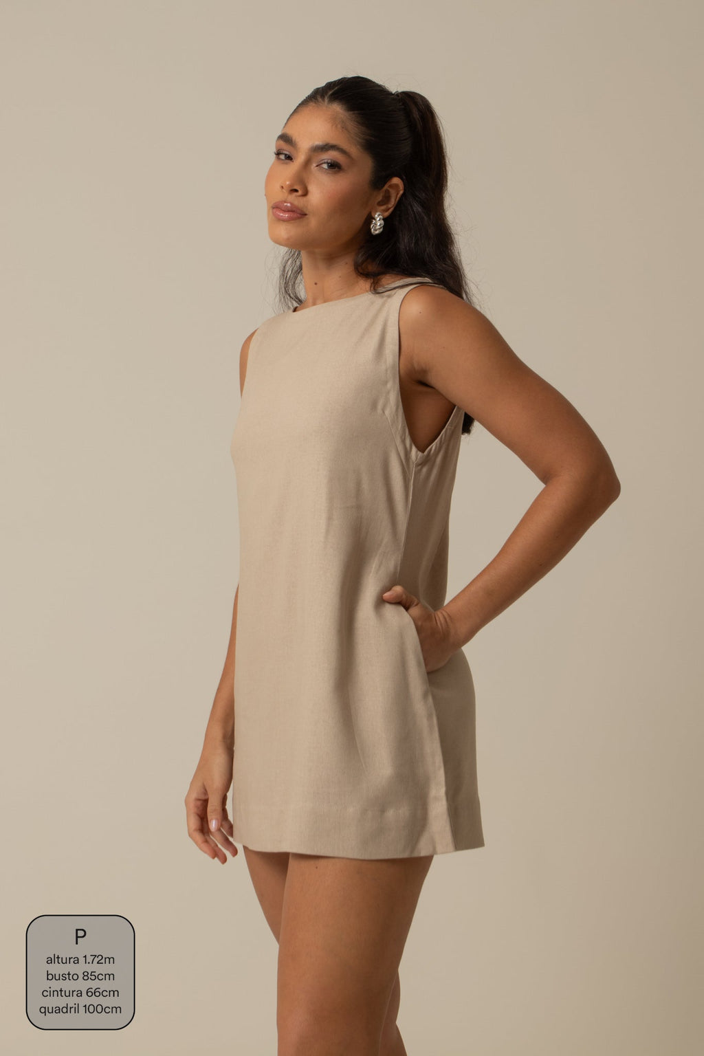 vestido sossego curto | vestido reto de viscolinho