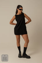 vestido sossego curto | vestido reto de viscolinho