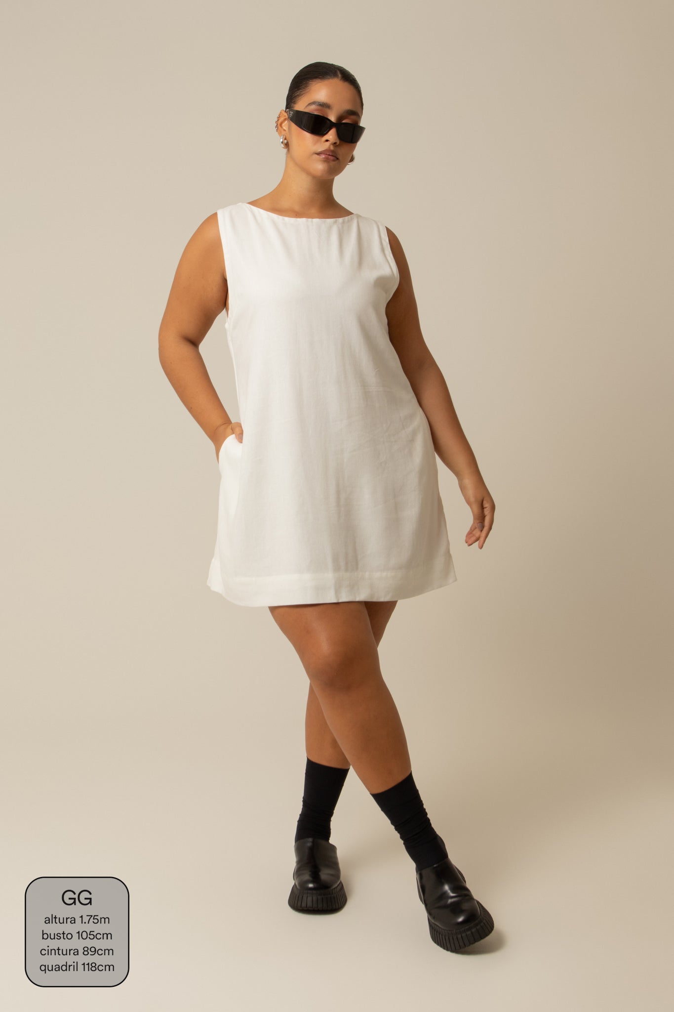 vestido sossego curto | vestido reto de viscolinho