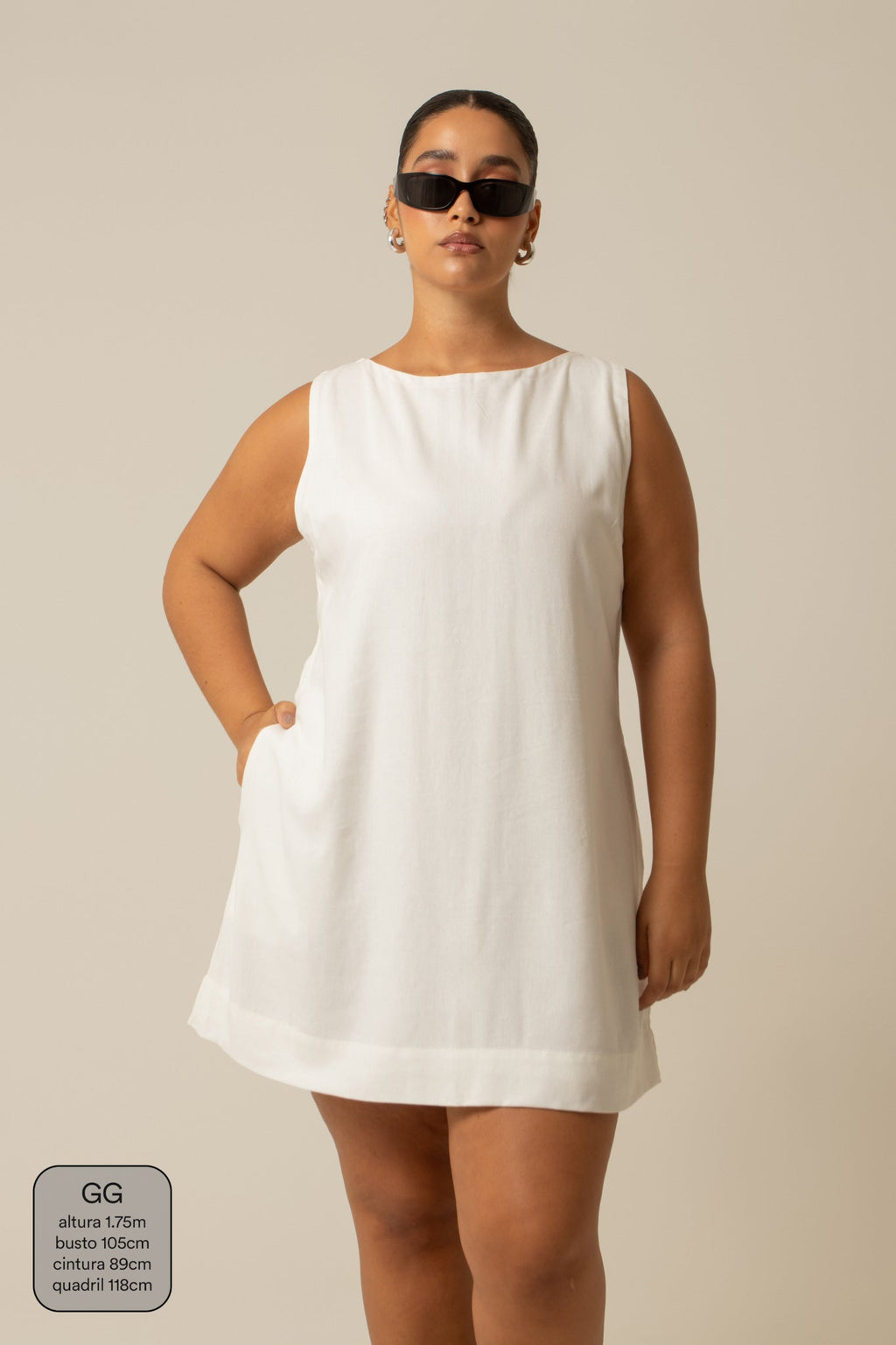 vestido sossego curto | vestido reto de viscolinho