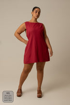 vestido sossego curto | vestido reto de viscolinho