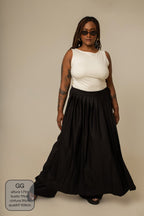 calça saia plissada collab frida & lela