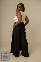 calça saia plissada collab frida & lela