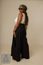 calça saia plissada collab frida & lela