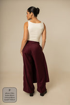 calça saia plissada collab frida & lela