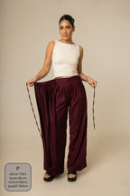 calça saia plissada collab frida & lela