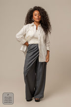 calça-saia de alfaiataria chefa