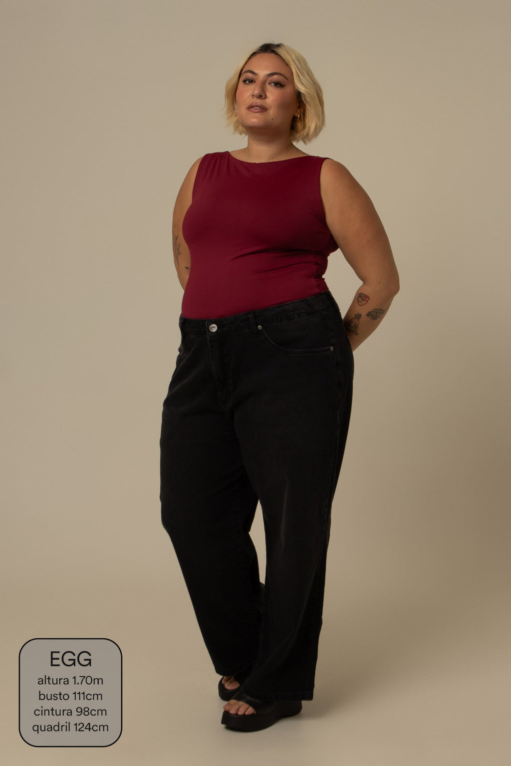 calça jeans ajustável mom midnight black