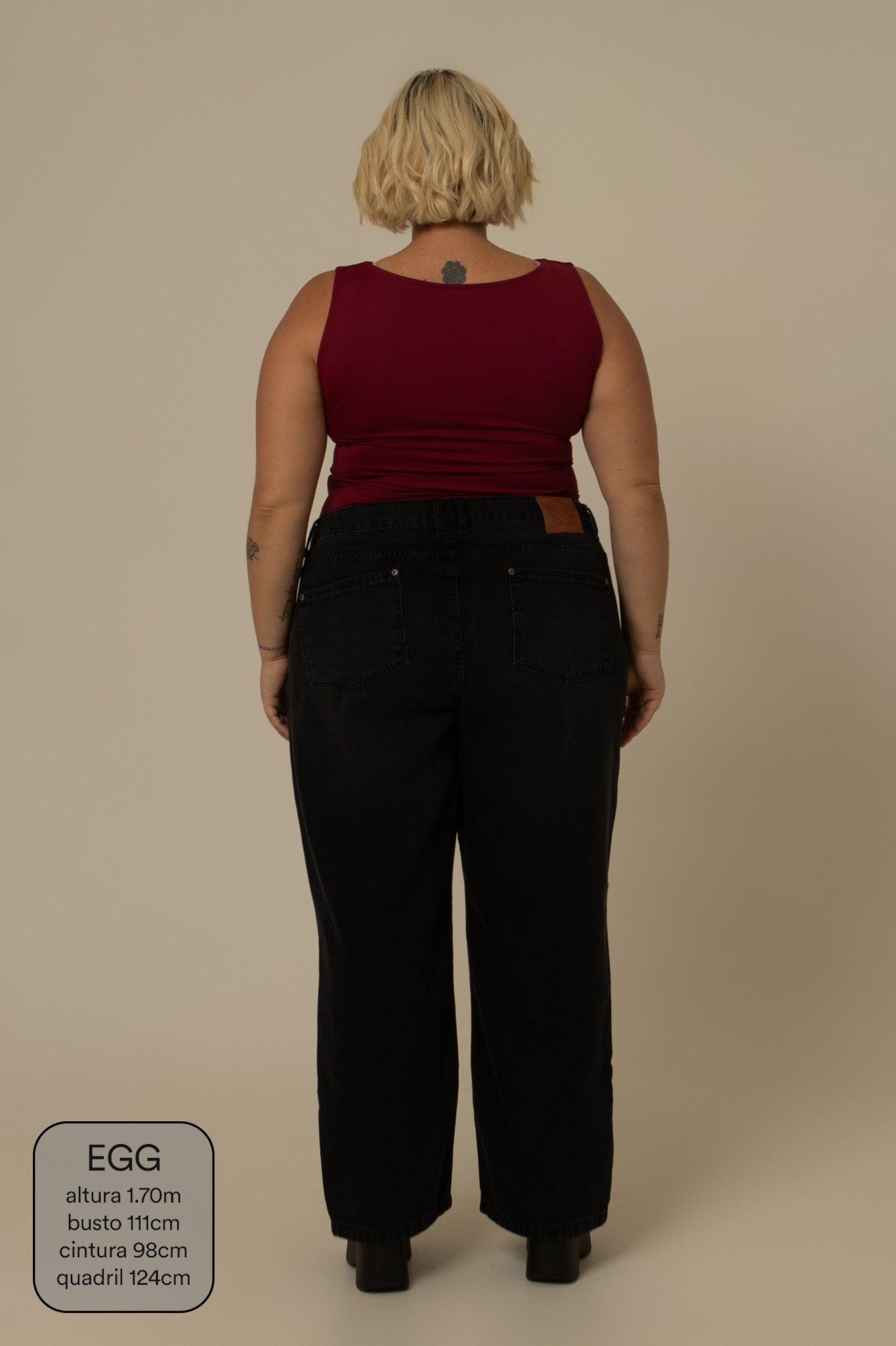 calça jeans ajustável mom midnight black