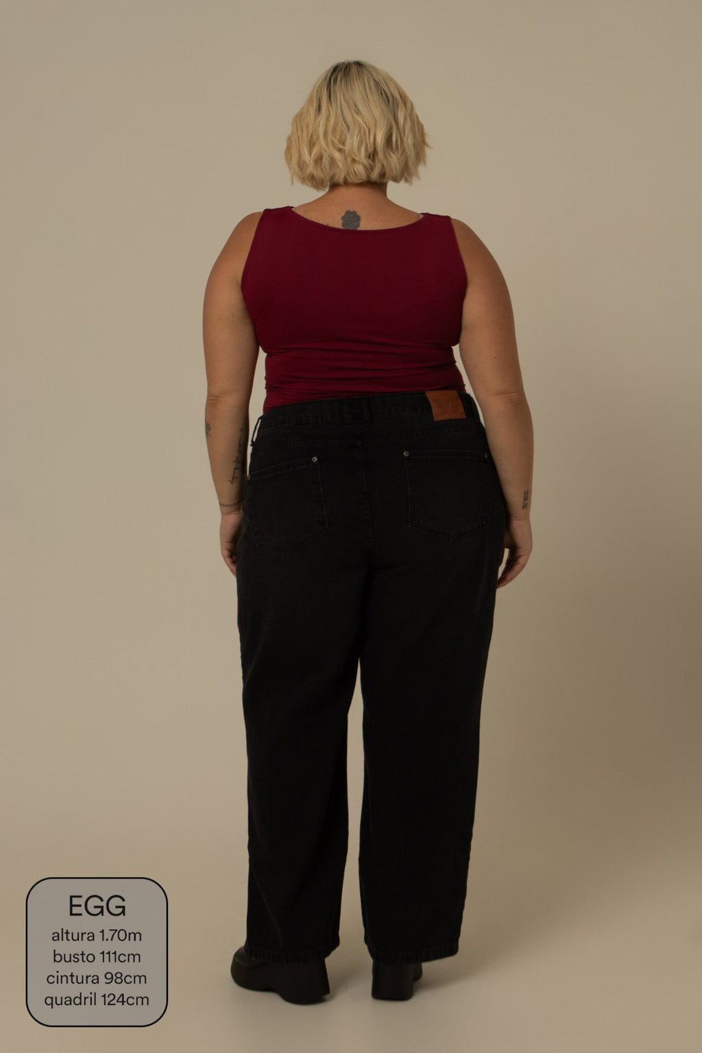 calça jeans ajustável mom midnight black