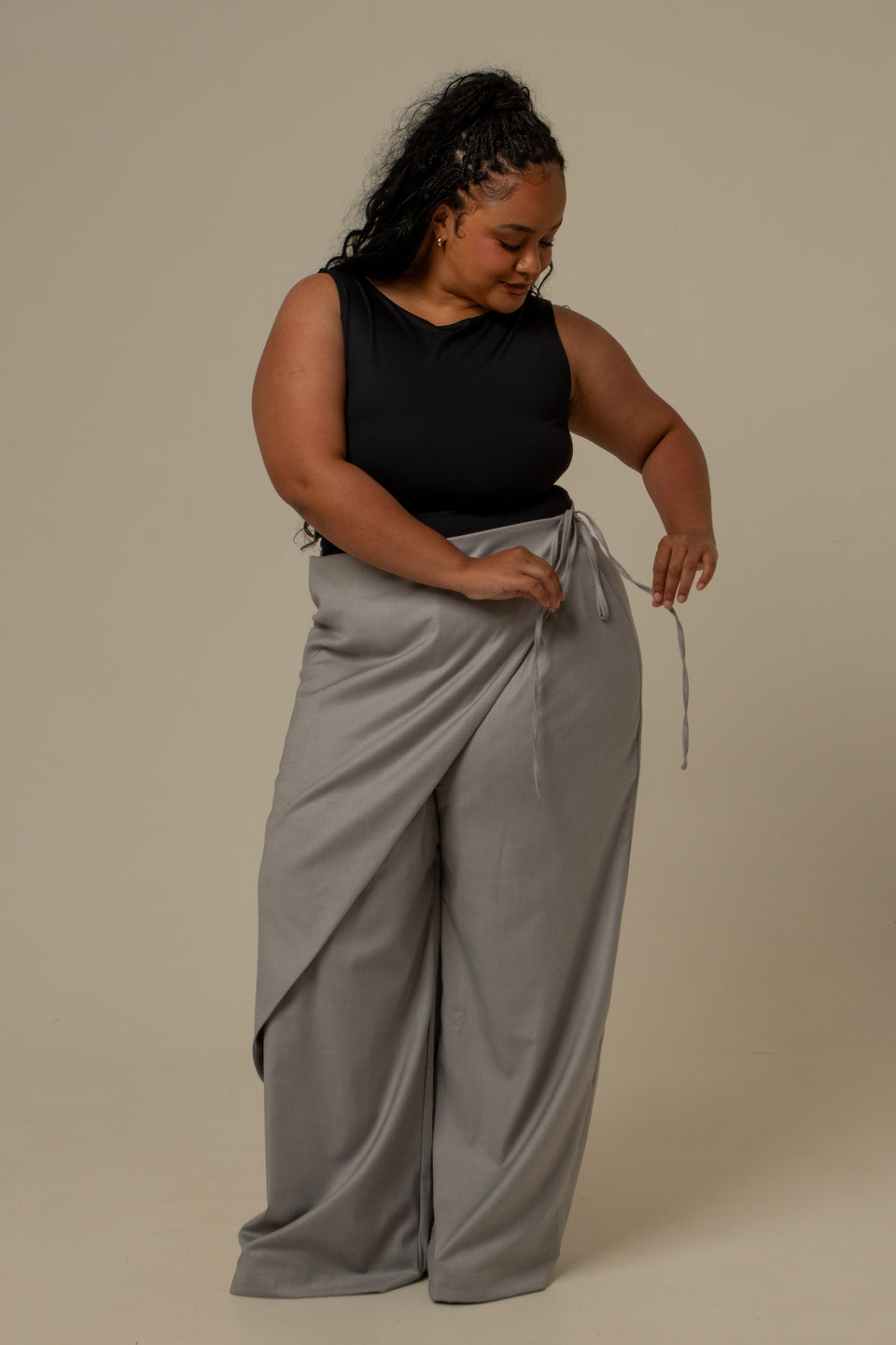 calça-saia de alfaiataria chefa