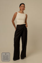 calça-saia de alfaiataria chefa