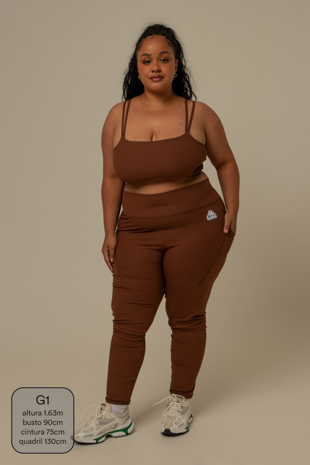 calça legging canelada gym lela & kappa