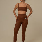 calça legging canelada gym lela & kappa