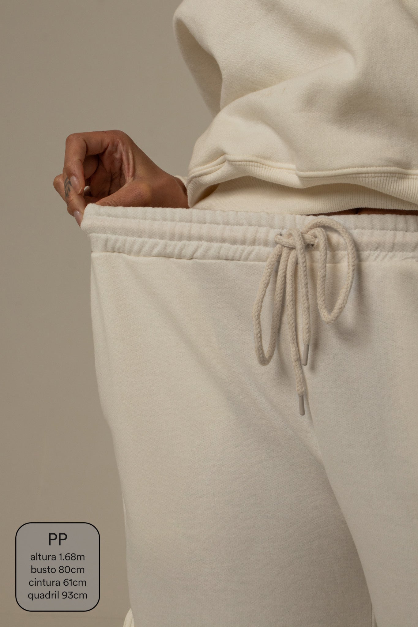 calça de moletom cozy wide lacinho