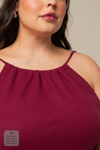 vestido comfy | vestido costas abertas com fenda lateral