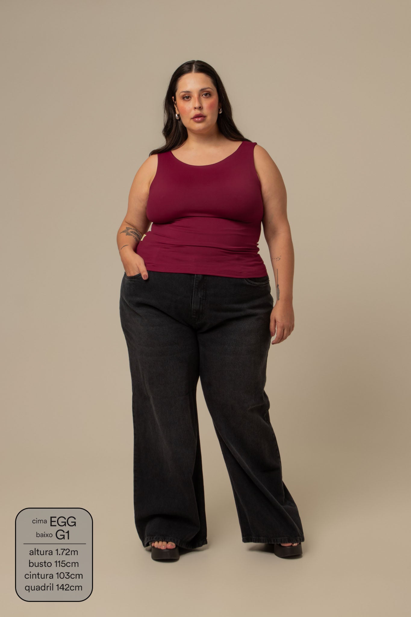 calça jeans ajustável wide midnight black