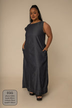 vestido sossego longo jeans