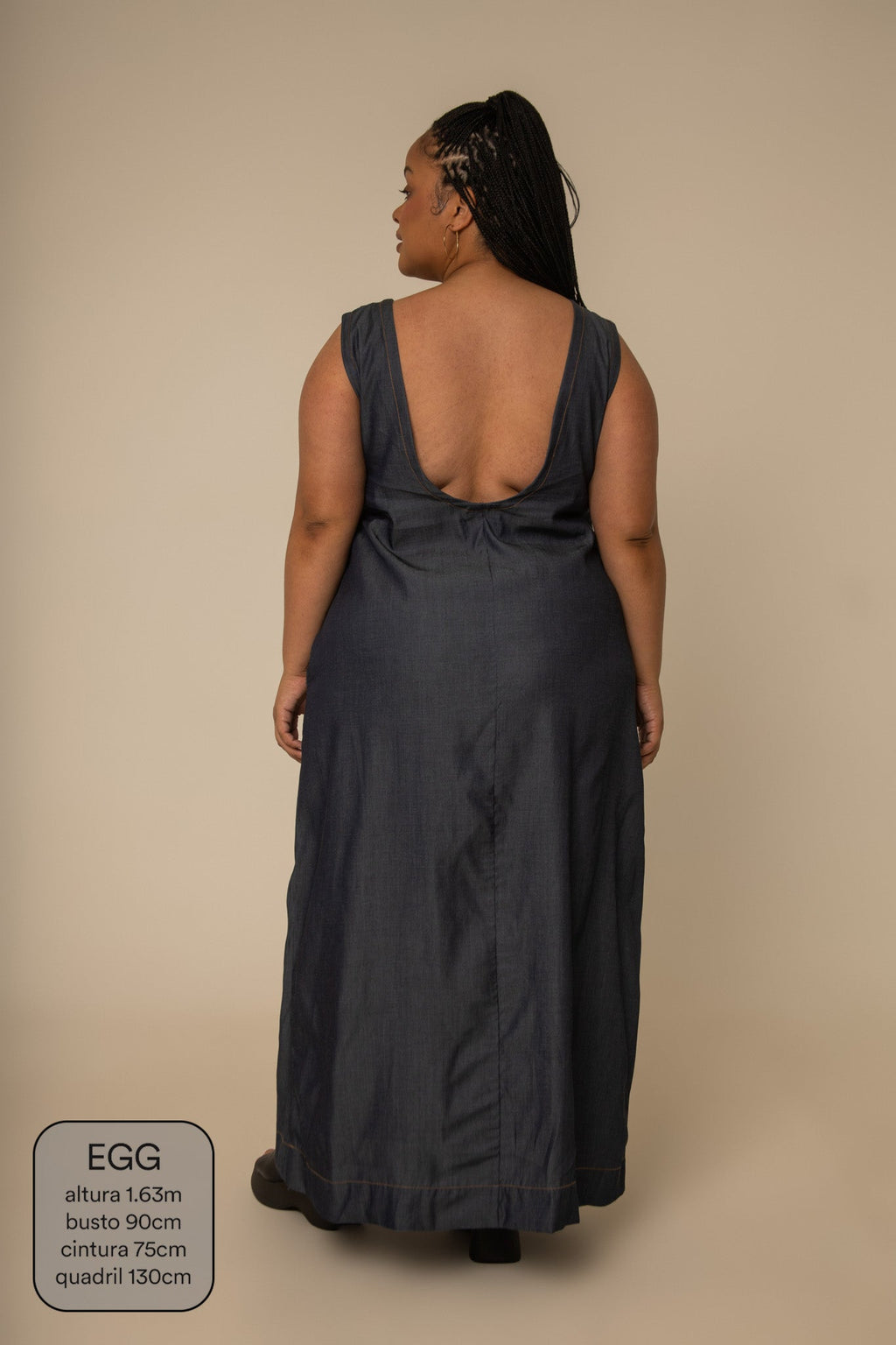 vestido sossego longo jeans