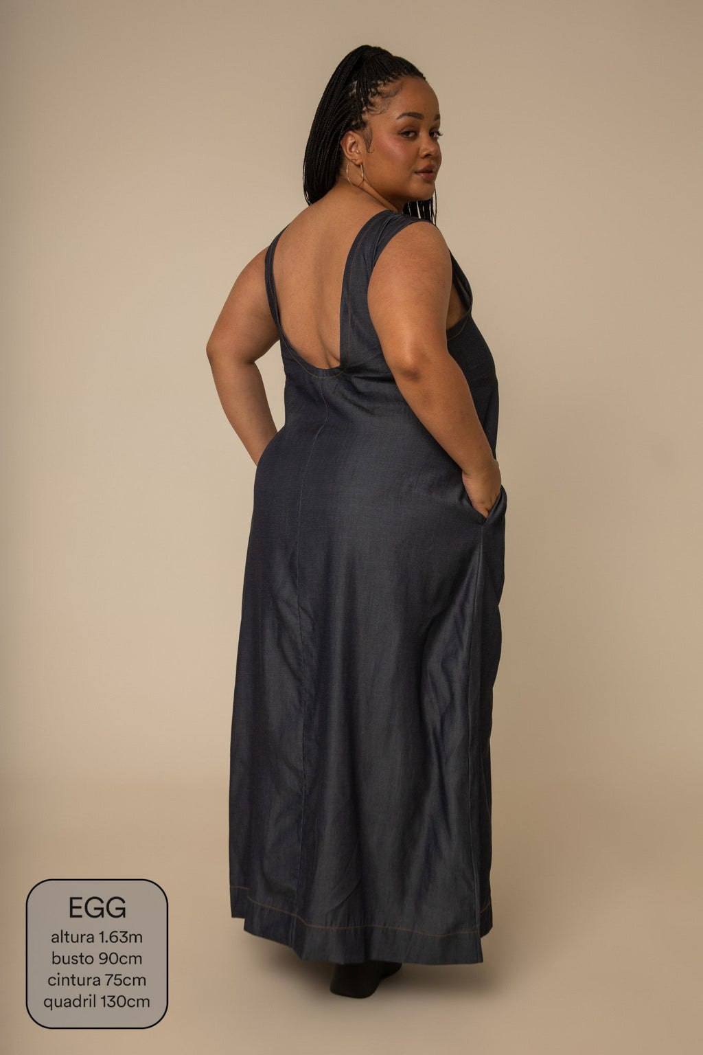 vestido sossego longo jeans