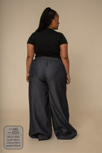 calça jeans levinha wide indigo blue