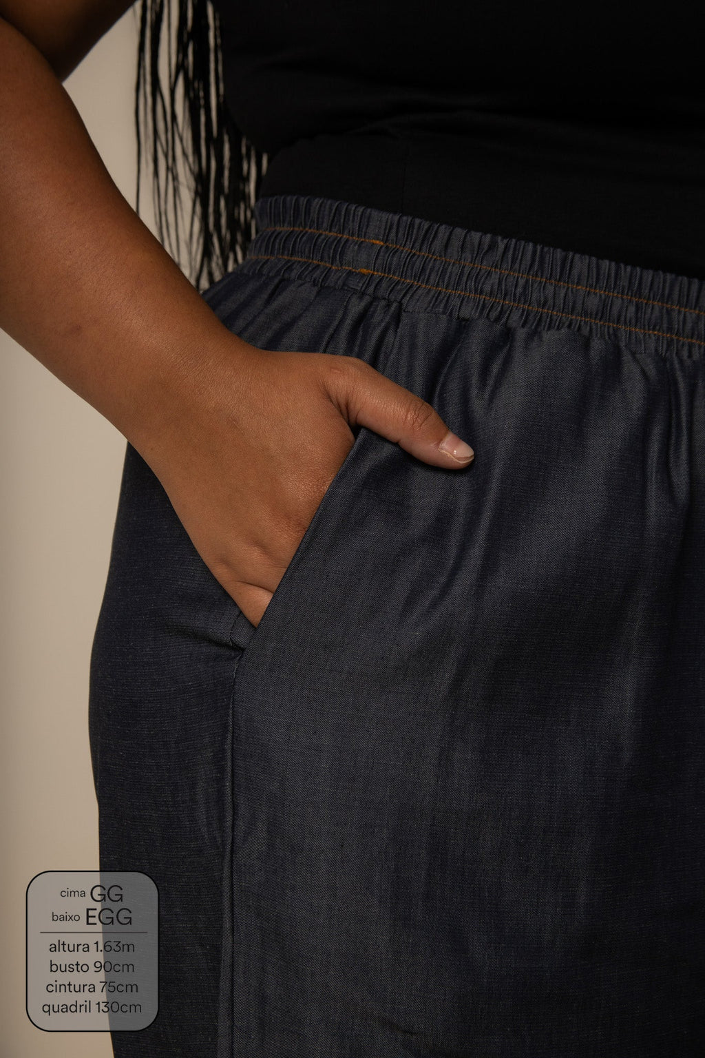 calça jeans levinha wide indigo blue