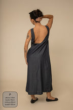 vestido sossego longo jeans