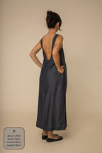 vestido sossego longo jeans