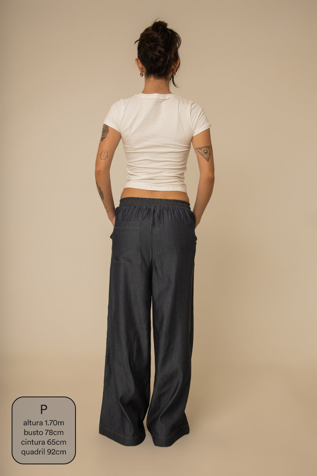 calça jeans levinha wide indigo blue