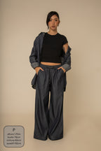 calça jeans levinha wide indigo blue