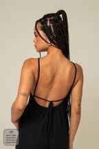 vestido comfy | vestido costas abertas com fenda lateral