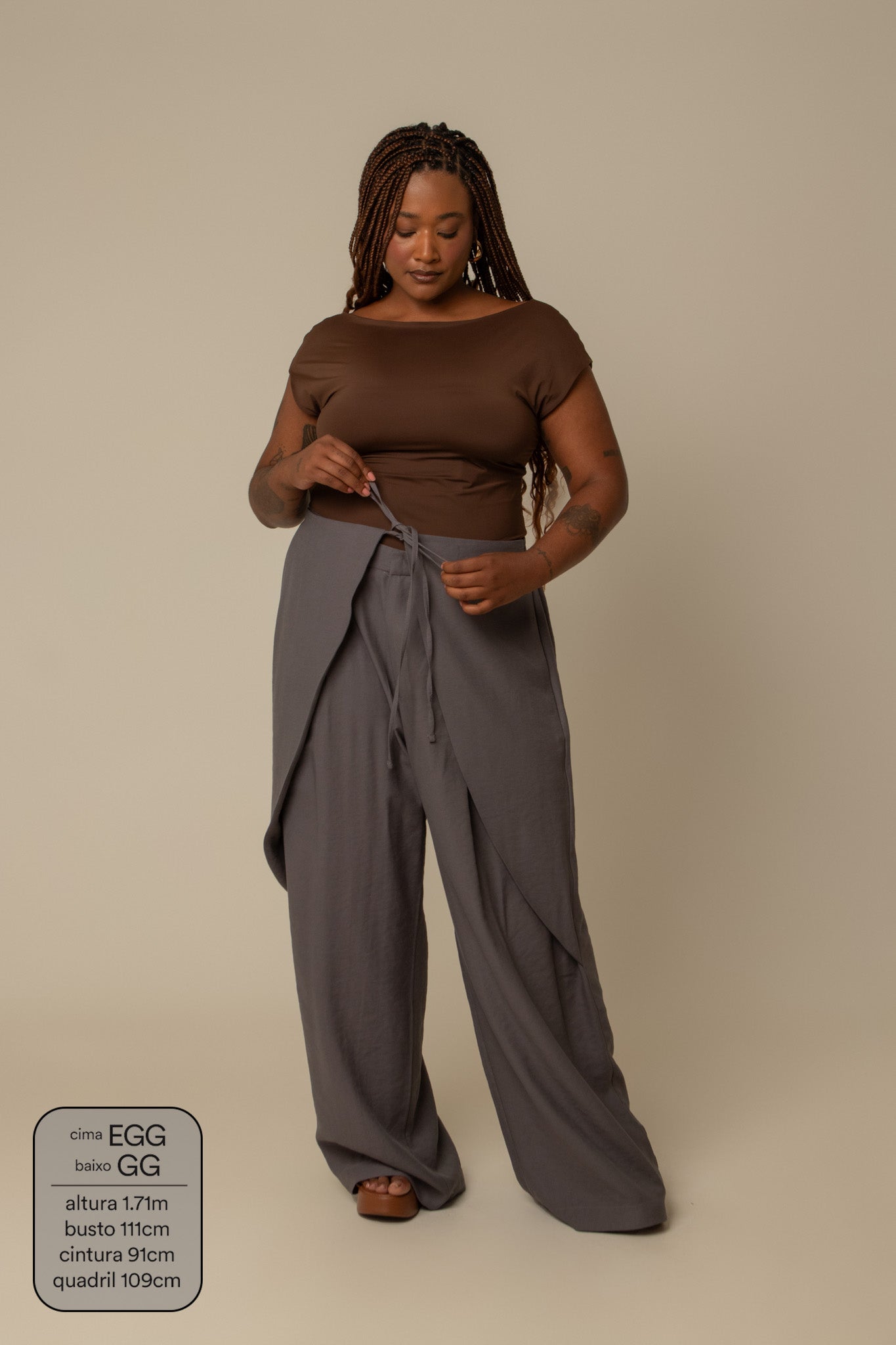 calça guapa | calça alfaiataria amarração