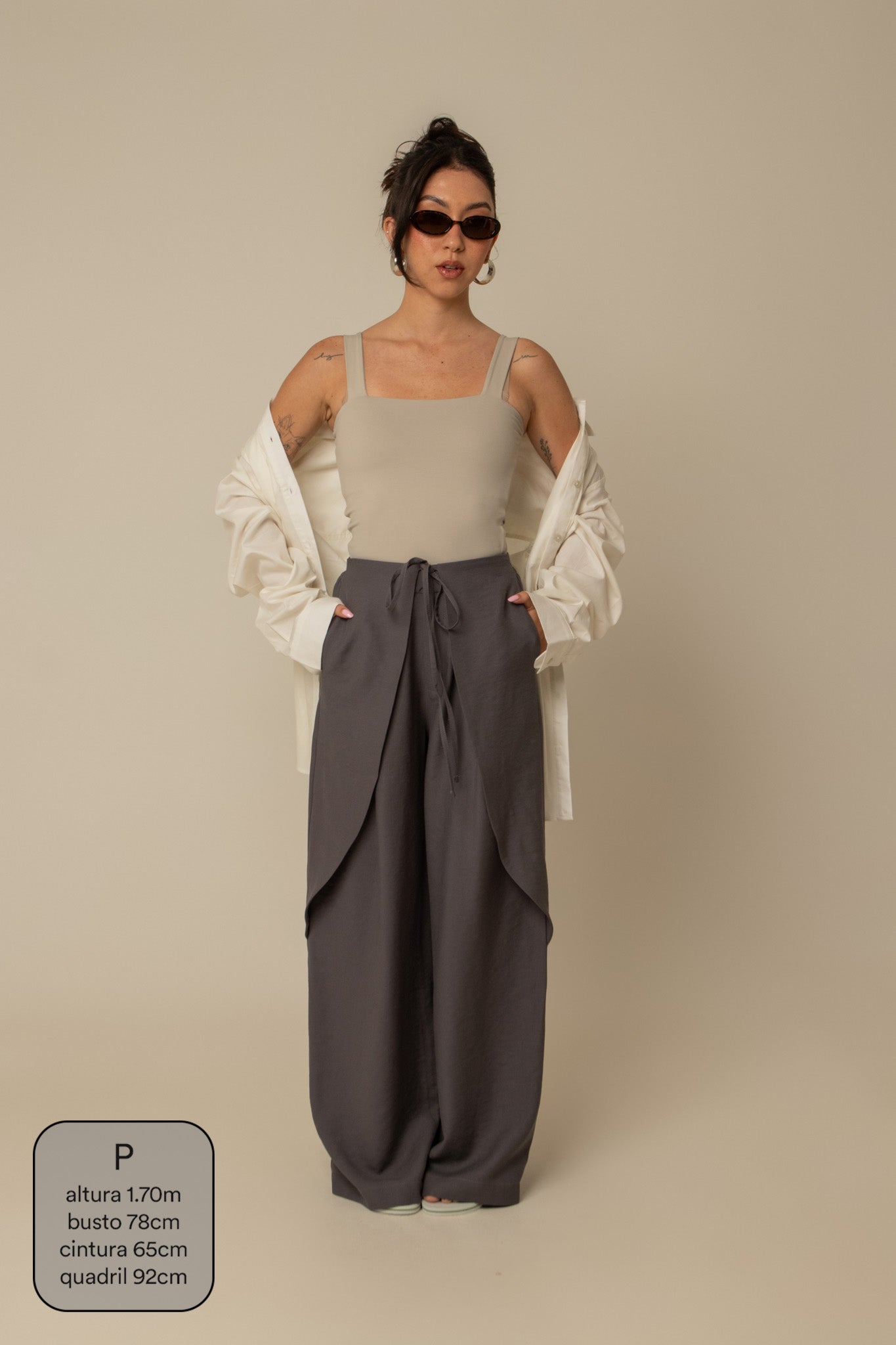 calça guapa | calça alfaiataria amarração