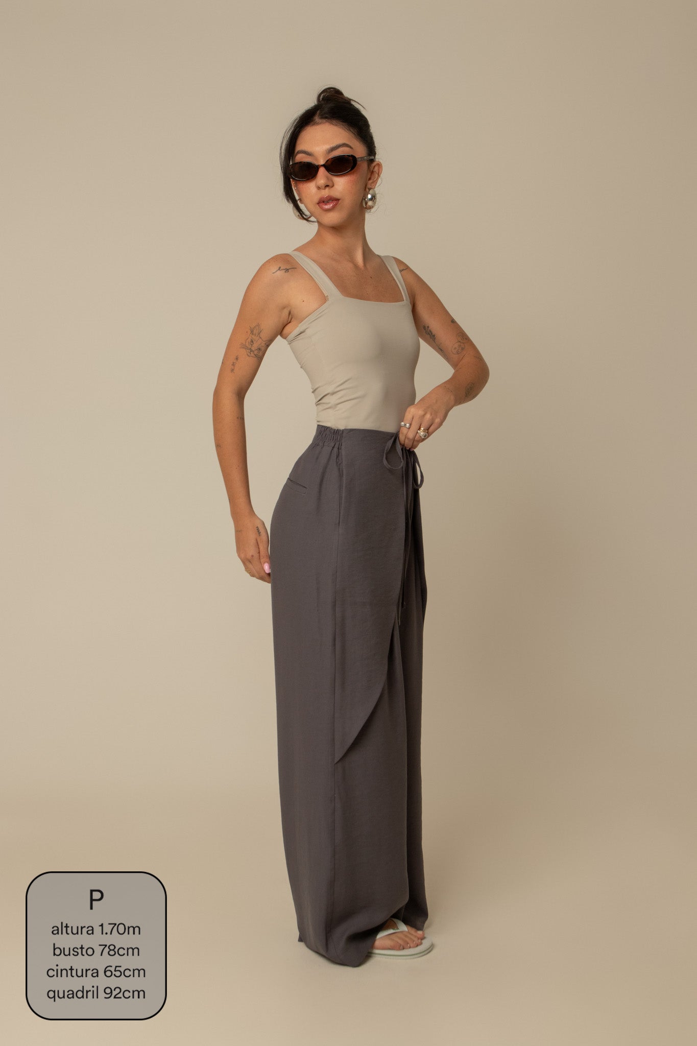 calça guapa | calça alfaiataria amarração