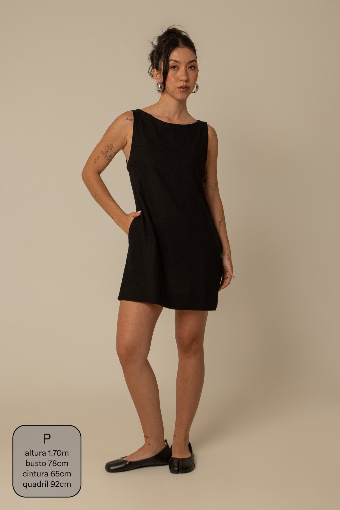 vestido sossego curto | vestido reto de viscolinho