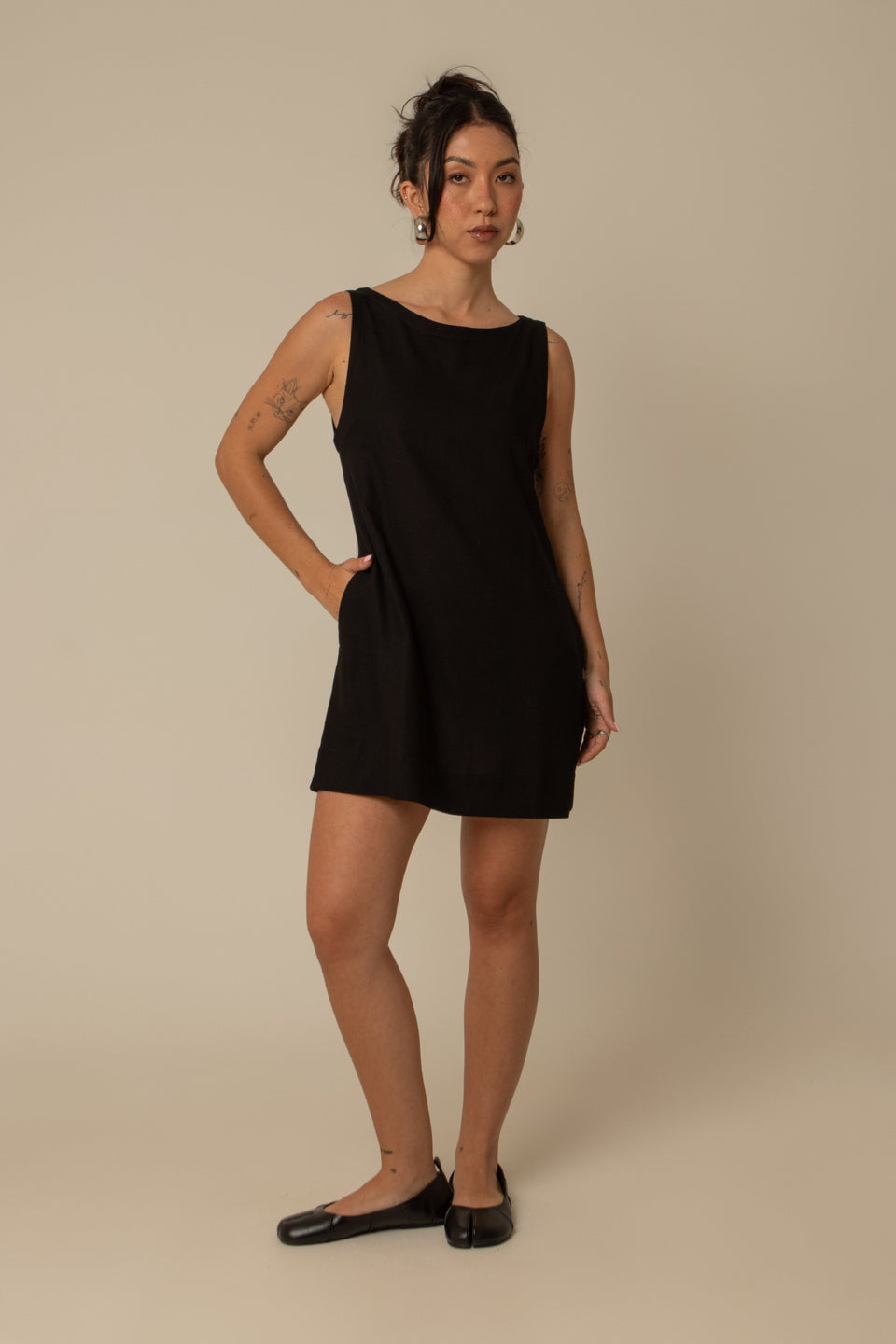 vestido sossego curto | vestido reto de viscolinho