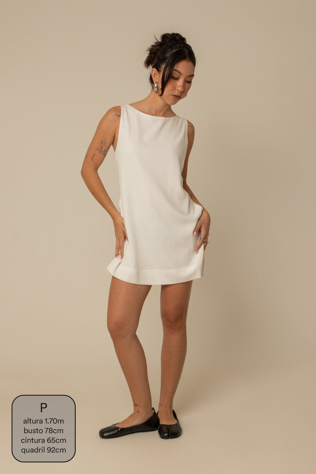 vestido sossego curto | vestido reto de viscolinho