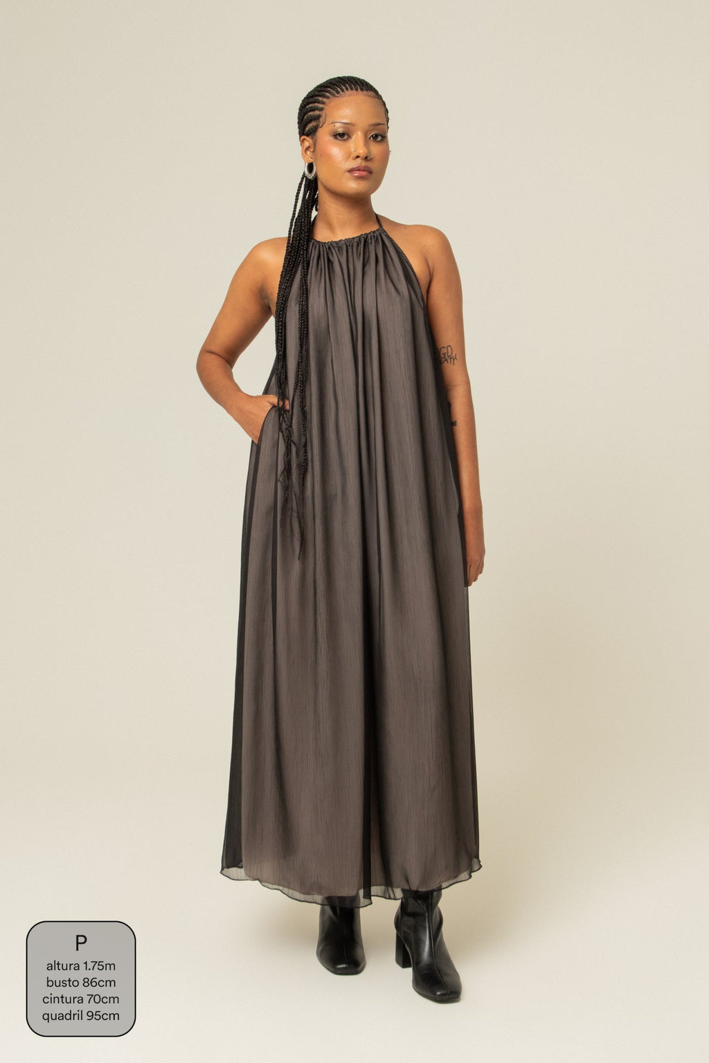 vestido festa comfy | vestido longo frente única