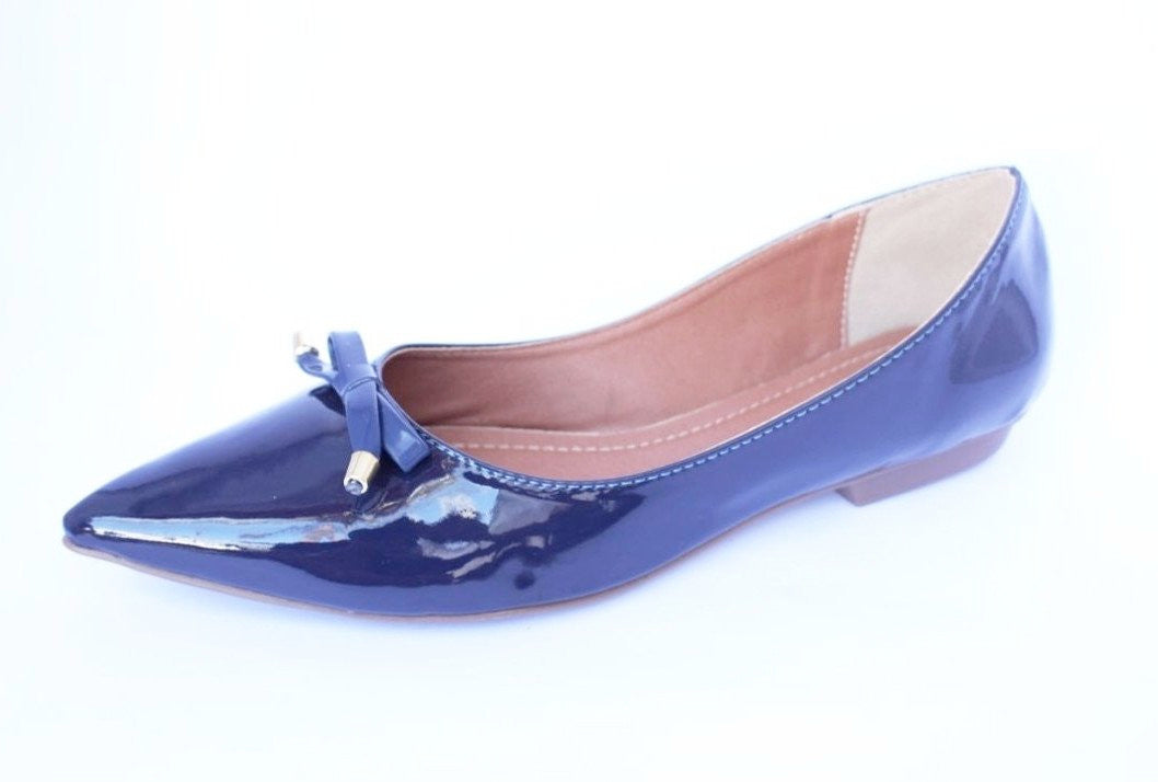 Sapatilha Azul Verniz