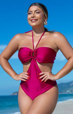 Maiô Tomara que Caia Engana Mamãe com Bojo Cereja