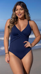 Maiô Modelador Push Up Classic Marinho